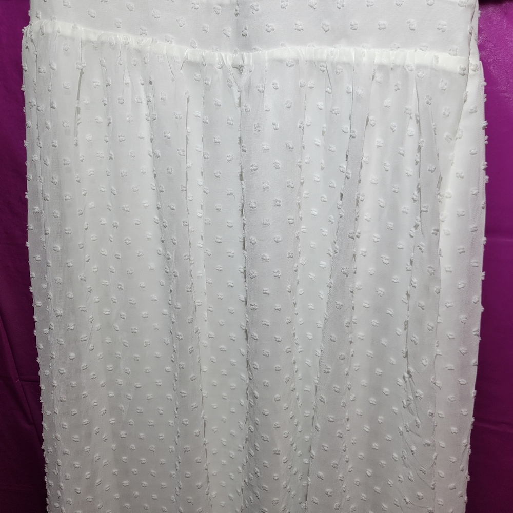 Transcendent Class White Swiss Dot Flutter Sleeve… - image 5